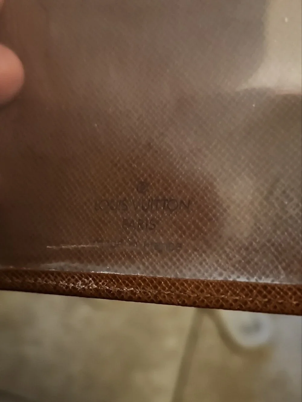 Louis Vuitton Brown Textured Leather Passport Wallet
